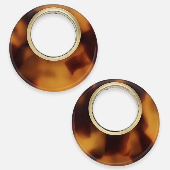 Kate Spade Tortoise Open Circle Drop Earrings - Picture 3 of 4